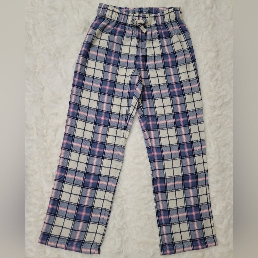 Gap Girl Plaid Blue/Pink/Cream/Black PJ Pants Size 6 NWOT